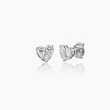 Classic Diamond Heart Earrings