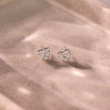 Classic Diamond Heart Earrings