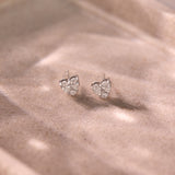 Classic Diamond Heart Earrings
