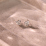 Classic Diamond Heart Earrings