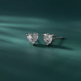Classic Diamond Heart Earrings