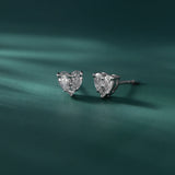 Classic Diamond Heart Earrings
