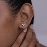 Classic Diamond Heart Earrings