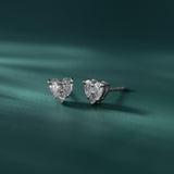 Classic Diamond Heart Earrings