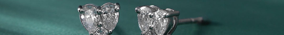 Classic Diamond Heart Earrings