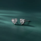Classic Diamond Heart Earrings