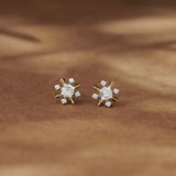 Star Petal Diamond Studs