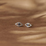 Evil Eye Diamond Studs
