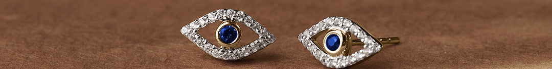 Evil Eye Diamond Studs