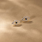 Evil Eye Diamond Studs