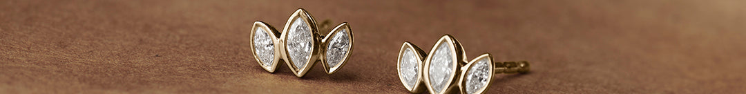 Three Petal Studs