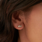 Three Petal Studs