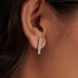 Two Row Diamond Linear Studs