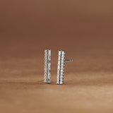 Two Row Diamond Linear Studs