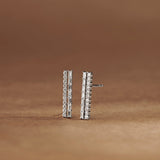 Two Row Diamond Linear Studs