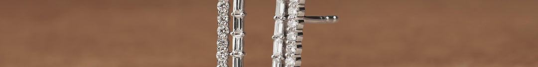 Two Row Diamond Linear Studs