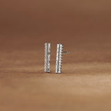 Two Row Diamond Linear Studs