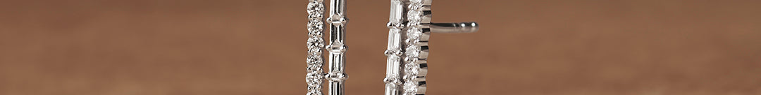 Two Row Diamond Linear Studs