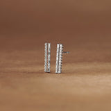 Two Row Diamond Linear Studs