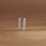 Two Row Diamond Linear Studs