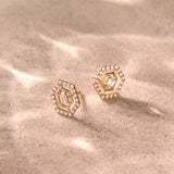 Radiant Halo Diamond Earrings