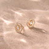 Radiant Halo Diamond Earrings