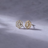 Radiant Halo Diamond Earrings
