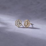 Radiant Halo Diamond Earrings