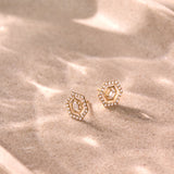 Radiant Halo Diamond Earrings