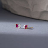 Gem Duo Stud Earrings