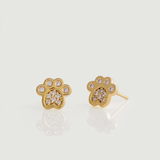 Cat Paw Diamond Studs