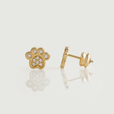Cat Paw Diamond Studs