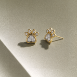 Dog Paw Diamond Studs
