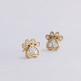 Dog Paw Diamond Studs
