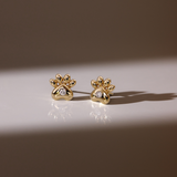 Golden Paw Diamond Studs