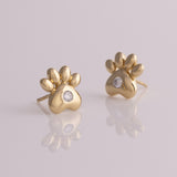 Golden Paw Diamond Studs