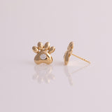 Golden Paw Diamond Studs