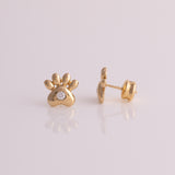 Golden Paw Diamond Studs