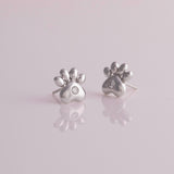 Classic Paw Diamond Studs