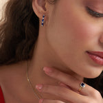Single Row Station Diamond Hoops, Sterling Silver, 1/3 ct Lab Grown Diamond-5