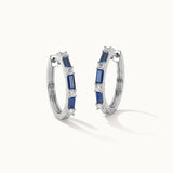 Single Row Station Diamond Hoops, Sterling Silver, 1/3 ct Lab Grown Diamond-3