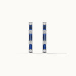 Single Row Station Diamond Hoops, Sterling Silver, 1/3 ct Lab Grown Diamond-7