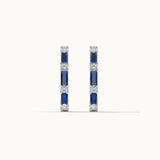 Single Row Station Diamond Hoops, Sterling Silver, 1/3 ct Lab Grown Diamond-7