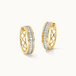 Classic Round Diamond Hoops,14K Gold Vermeil,1/2 ct Lab Grown Diamond-3