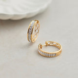 Classic Round Diamond Hoops, 14K Gold Vermeil, 1/2 ct Lab Grown Diamond-6