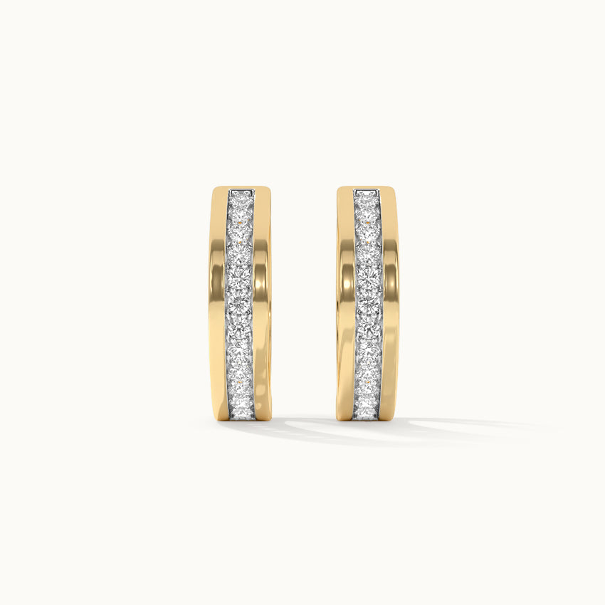 Classic Round Diamond Hoops,14K Gold Vermeil,1/2 ct Lab Grown Diamond-7