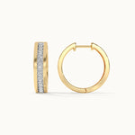 Classic Round Diamond Hoops, 14K Gold Vermeil, 1/2 ct Lab Grown Diamond-8