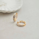 Classic Round Diamond Hoops,14K Gold Vermeil,1/2 ct Lab Grown Diamond-1