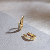 Classic Pear Diamond Hoops, 14K Solid Gold, 1/4 ct Lab Grown Diamond-6