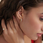 Classic Tidal Diamond Hoops, 14K Solid Gold, 1/2 ct Lab Grown Diamond-2